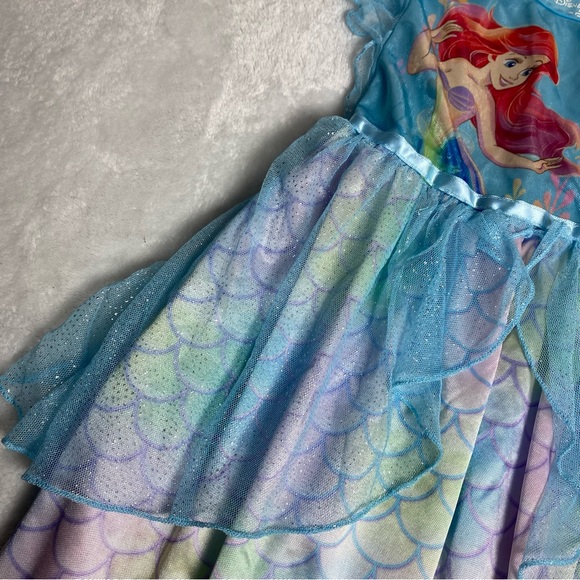 Disney Ariel The Little Mermaid Nightgown Dress Size 5 - Picture 7 of 12